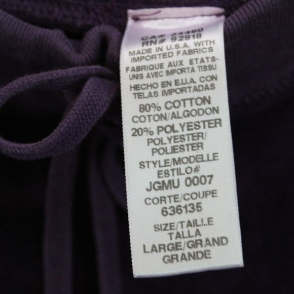 Juicy Couture Y2K Short Sleeve Velour Set Jacket Pants Purple Size Large H11834 - Picture 9 of 11